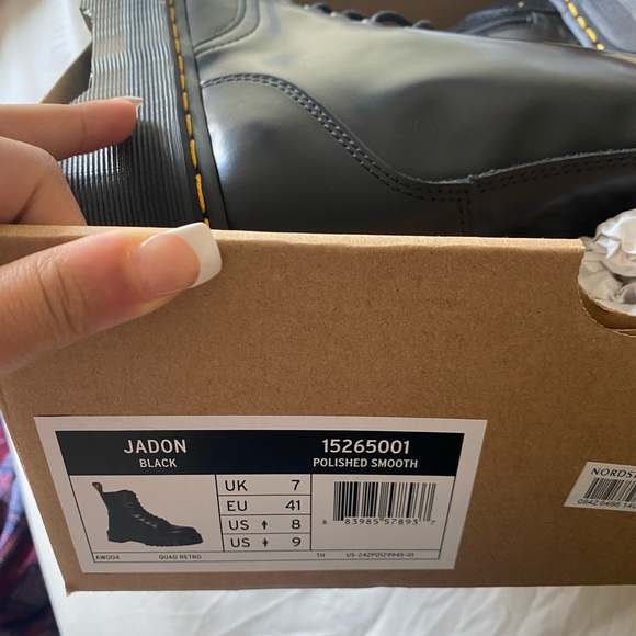 SOLD Jadon smooth leather platform boots - Picture 2 of 6